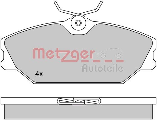 METZGER 1170084 Bremsbelagsatz, Scheibenbremse