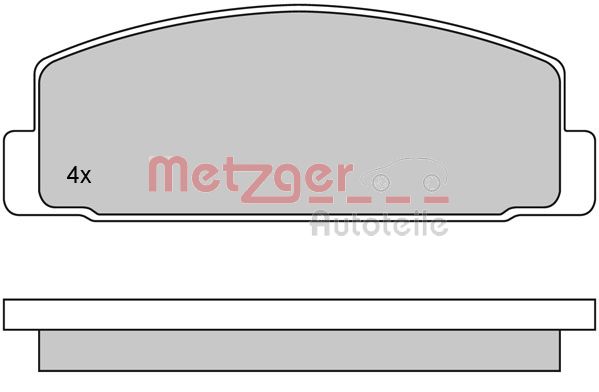 METZGER 1170088 Bremsbelagsatz, Scheibenbremse