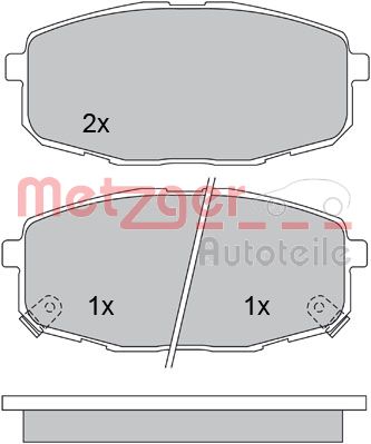 METZGER 1170097 Bremsbelagsatz, Scheibenbremse