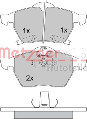 METZGER 1170098 Bremsbelagsatz, Scheibenbremse