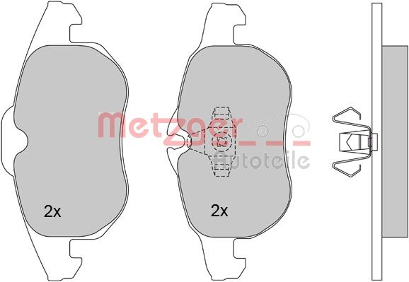 METZGER 1170100 Bremsbelagsatz, Scheibenbremse