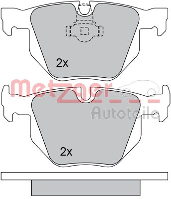 METZGER 1170105 Bremsbelagsatz, Scheibenbremse