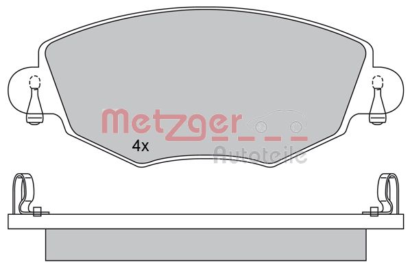 METZGER 1170107 Bremsbelagsatz, Scheibenbremse