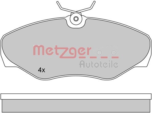 METZGER 1170110 Bremsbelagsatz, Scheibenbremse