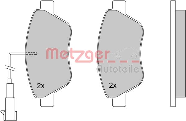 METZGER 1170117 Bremsbelagsatz, Scheibenbremse