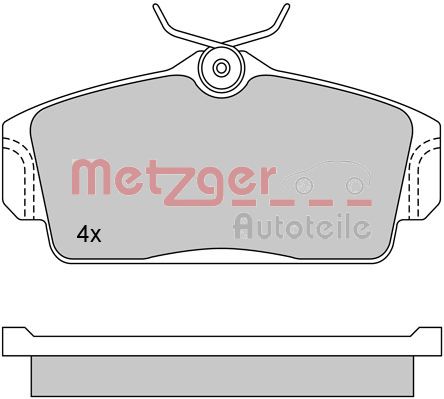METZGER 1170125 Bremsbelagsatz, Scheibenbremse