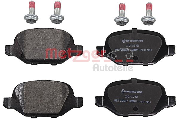 METZGER 1170141 Bremsbelagsatz, Scheibenbremse