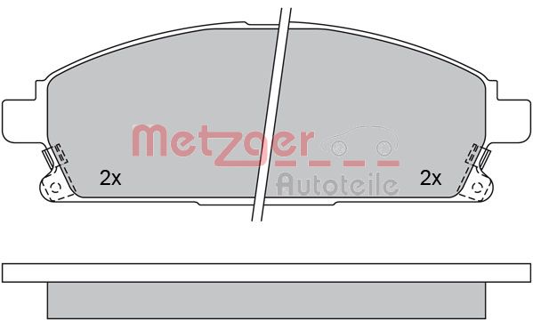 METZGER 1170159 Bremsbelagsatz, Scheibenbremse