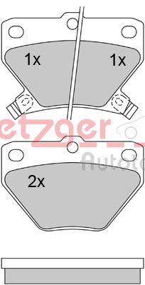 METZGER 1170160 GREENPARTS Bremsbelagsatz, Scheibenbremse