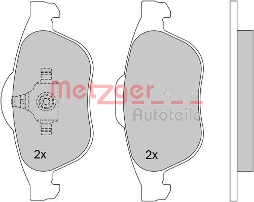METZGER 1170161 Bremsbelagsatz, Scheibenbremse