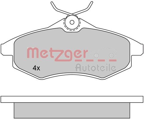 METZGER 1170163 Bremsbelagsatz, Scheibenbremse