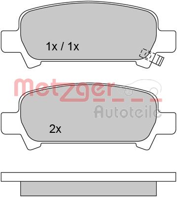 METZGER 1170167 Bremsbelagsatz, Scheibenbremse