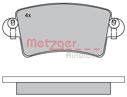 METZGER 1170171 Bremsbelagsatz, Scheibenbremse