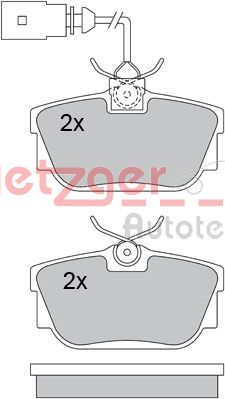 METZGER 1170184 Bremsbelagsatz, Scheibenbremse