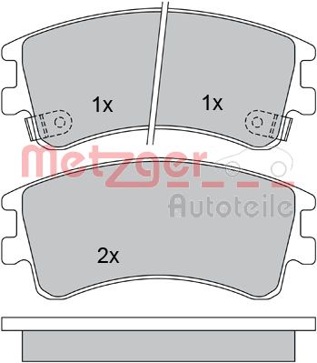 METZGER 1170200 Bremsbelagsatz, Scheibenbremse