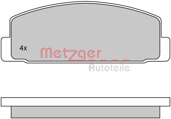 METZGER 1170206 Bremsbelagsatz, Scheibenbremse