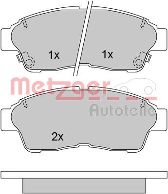 METZGER 1170209 Bremsbelagsatz, Scheibenbremse