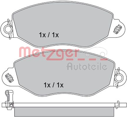 METZGER 1170210 Bremsbelagsatz, Scheibenbremse
