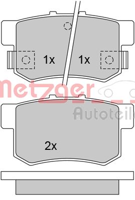 METZGER 1170213 GREENPARTS Bremsbelagsatz, Scheibenbremse