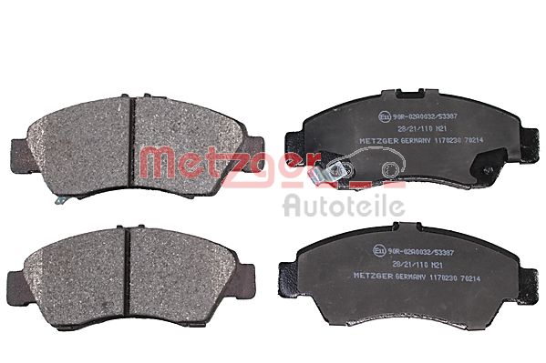 METZGER 1170230 Bremsbelagsatz, Scheibenbremse