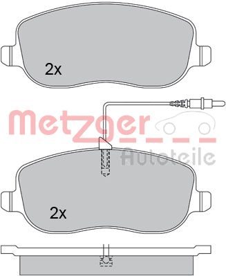 METZGER 1170232 Bremsbelagsatz, Scheibenbremse