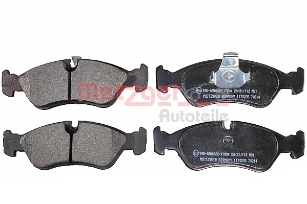 METZGER 1170235 Bremsbelagsatz, Scheibenbremse