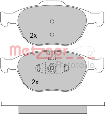 METZGER 1170241 Bremsbelagsatz, Scheibenbremse