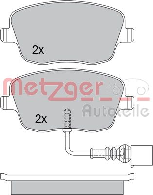 METZGER 1170246 Bremsbelagsatz, Scheibenbremse