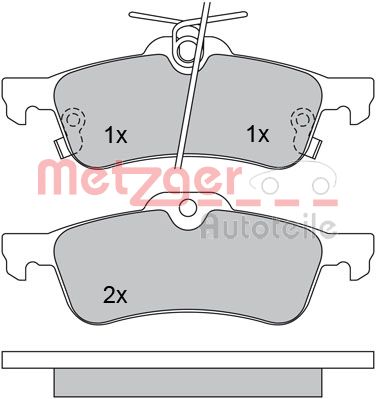 METZGER 1170247 GREENPARTS Bremsbelagsatz, Scheibenbremse