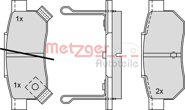 METZGER 1170251 Bremsbelagsatz, Scheibenbremse