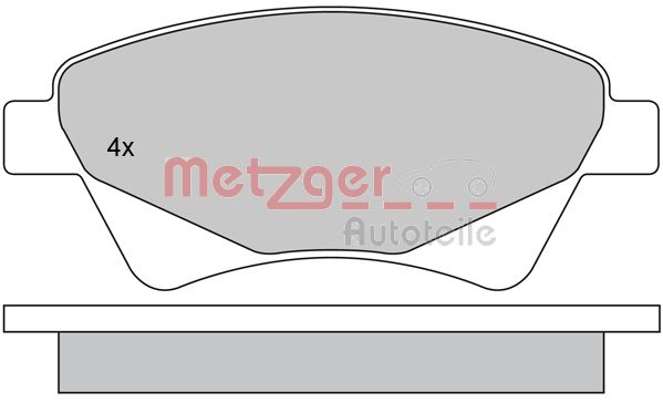 METZGER 1170255 Bremsbelagsatz, Scheibenbremse