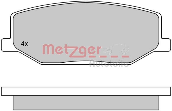METZGER 1170259 Bremsbelagsatz, Scheibenbremse