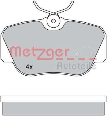 METZGER 1170266 Bremsbelagsatz, Scheibenbremse
