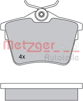METZGER 1170269 Bremsbelagsatz, Scheibenbremse