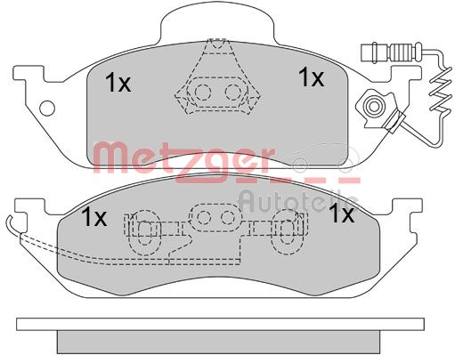METZGER 1170281 Bremsbelagsatz, Scheibenbremse