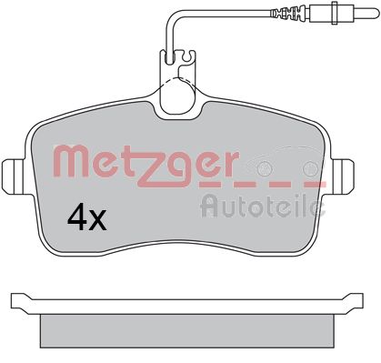 METZGER 1170283 Bremsbelagsatz, Scheibenbremse