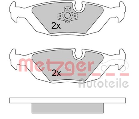 METZGER 1170284 Bremsbelagsatz, Scheibenbremse