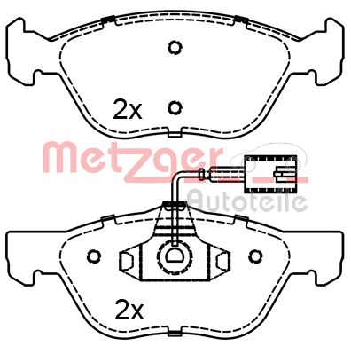 METZGER 1170285 Bremsbelagsatz, Scheibenbremse