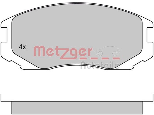 METZGER 1170294 Bremsbelagsatz, Scheibenbremse