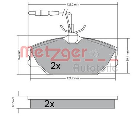 METZGER 1170301 Bremsbelagsatz, Scheibenbremse