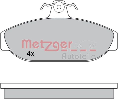 METZGER 1170315 Bremsbelagsatz, Scheibenbremse
