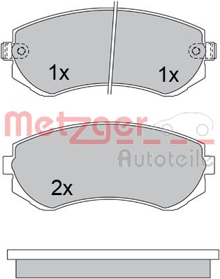 METZGER 1170317 Bremsbelagsatz, Scheibenbremse