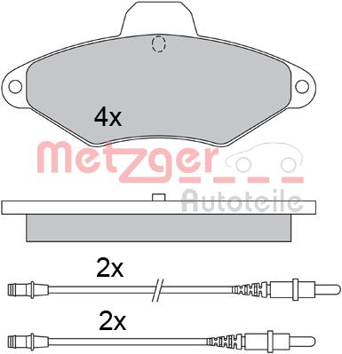 METZGER 1170319 Bremsbelagsatz, Scheibenbremse
