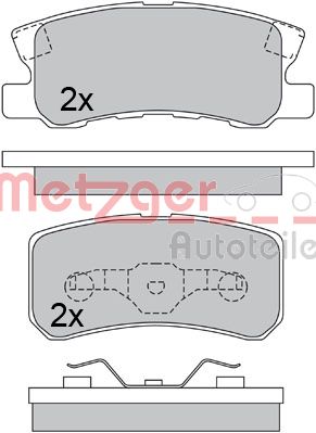 METZGER 1170323 Bremsbelagsatz, Scheibenbremse