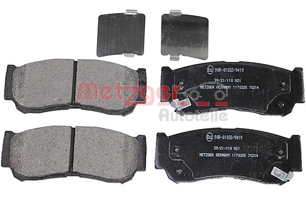 METZGER 1170325 Bremsbelagsatz, Scheibenbremse