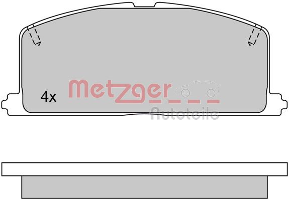 METZGER 1170327 Bremsbelagsatz, Scheibenbremse