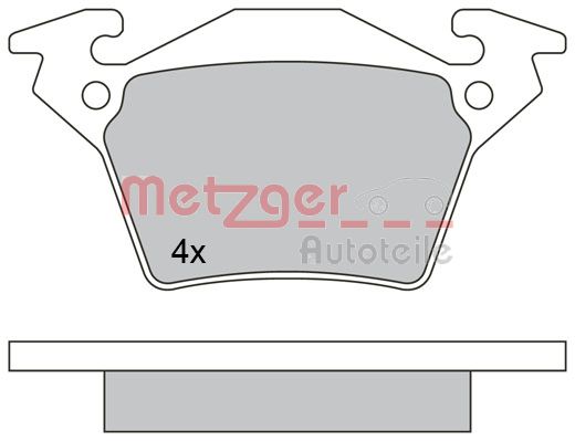 METZGER 1170331 Bremsbelagsatz, Scheibenbremse