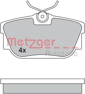 METZGER 1170332 Bremsbelagsatz, Scheibenbremse
