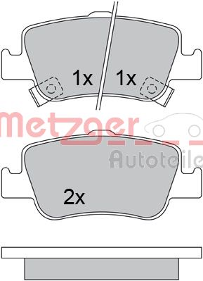 METZGER 1170334 GREENPARTS Bremsbelagsatz, Scheibenbremse
