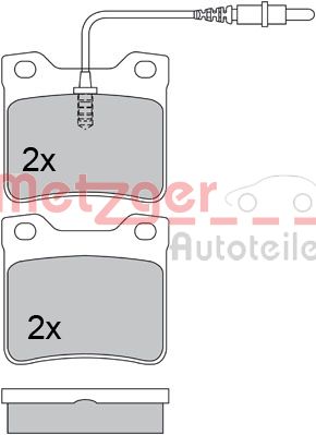 METZGER 1170336 Bremsbelagsatz, Scheibenbremse